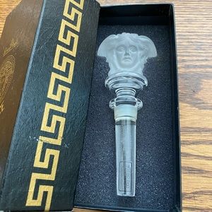 Vintage Versace crystal bottle stopper.